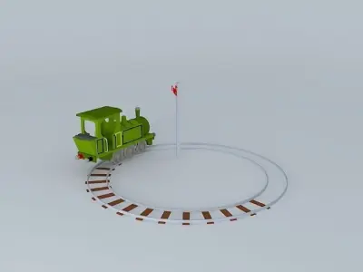 Toy train Free 3D model