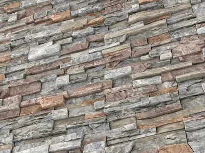 Wall stone clincer rock decor  Low n1 3D model