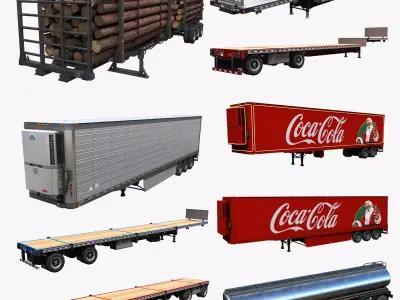 Semitrailers 3D Model Pack
