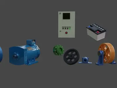 industrial parts 3D model