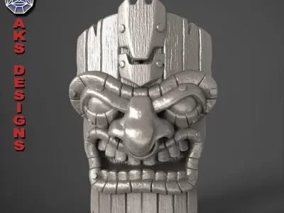 Home decor wall hanging v173 Tribal face mask 3D print model