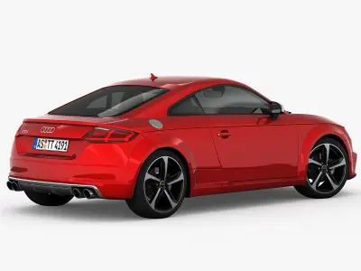 Audi TTS Coupe 2015 detailed interior 3D model