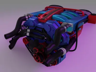 Engine Motor Car 3D model