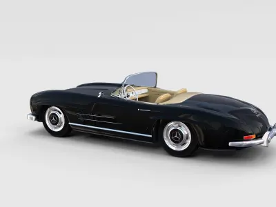 Mercedes 300SL Roadster W198 rev 3D model