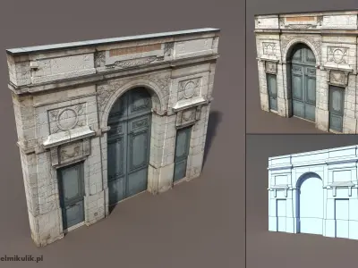 Door Portal Low poly 78 Low-poly 3D model
