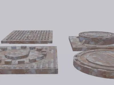 Manhole 3D model 3D print model