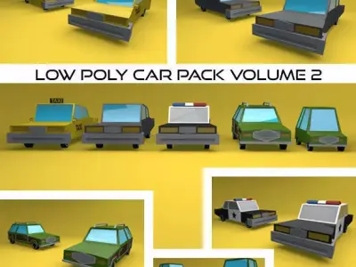 Low Poly Vehicle Pack Volume 2 Low-poly 3D model