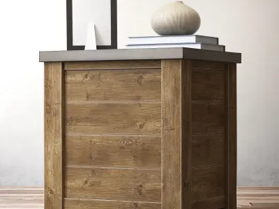 RH MERCANTILE 24in CLOSED NIGHTSTAND 3D model