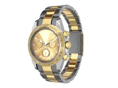 Rolex Cosmograph Daytona Oystersteel and Yellow Gold - Yellow Low-poly 3D model