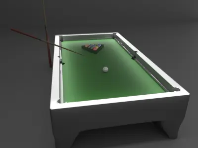 Billard Table Low-poly 3D model
