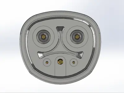 Tesla male connector with metalic contacts Full Size matching 3D print model