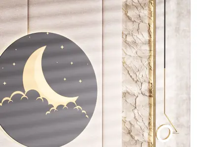Decorative Wall panel  09 3D model