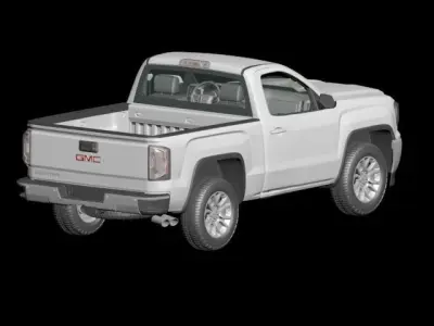Gmc Sierra 2018 pickup high poly and quality 3D model