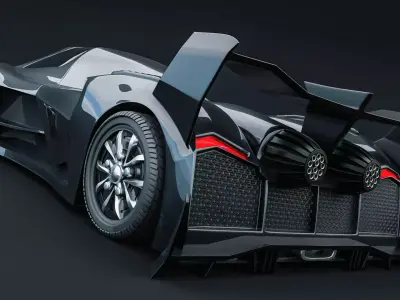 Devel Sixteen Only Car Model Outer Body No Tex  Int 3D model