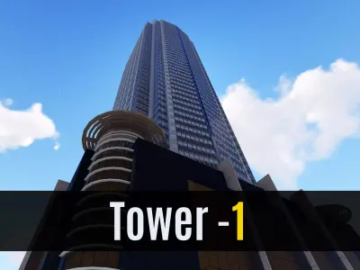 tower 1 Low-poly 3D model