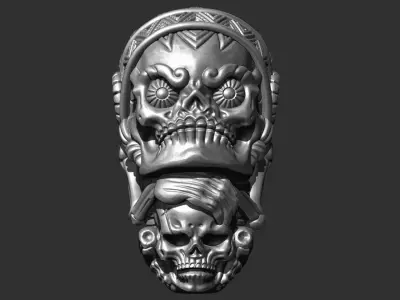 indian skull 3D print model purchase