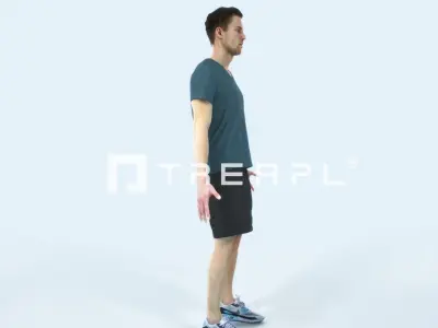 Virtue E Animated Rigged Sports Man Low-poly 3D model
