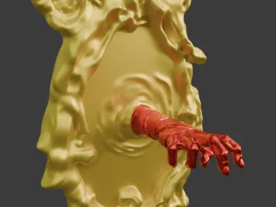 mirror hand 3D model