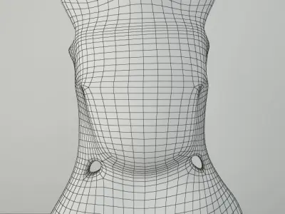 Gold Leafed Metal Buddha Head 3D model