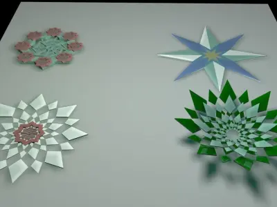 islamic geometry flower Free low-poly 3D model
