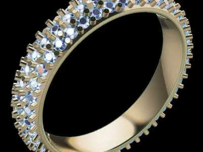 Dainty Cluster Diamond Infinity Band Mix Sizes 4 5 6 7 8 3D print model