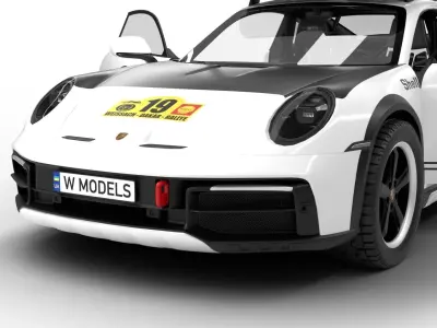 Porsche 911 Dakar 2023 Rallye 1971 HQ 3D model