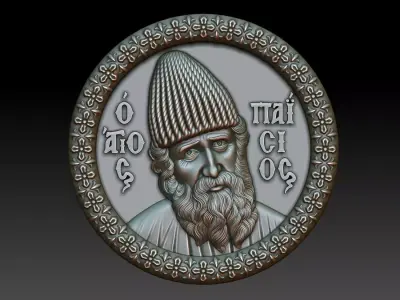 Saint Paisios Pendant 3D print model