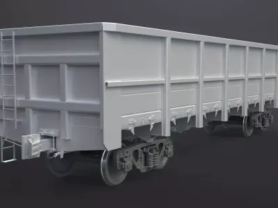 Railroad Open Wagon 3D model