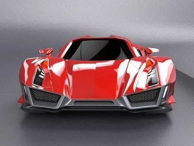 Evotros sports car concept 3D model