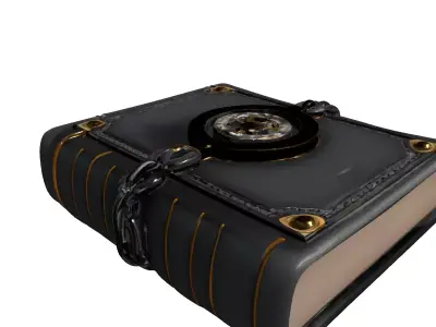 Mystical Locked Grimoire 3D Model Low-poly 3D model