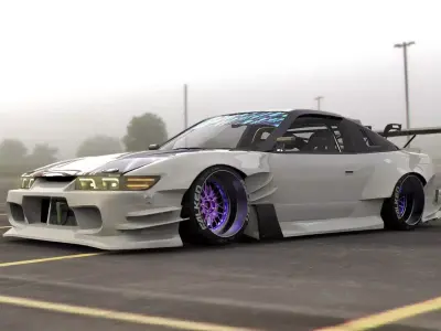 Custom Nissan 240sx S13 3D model