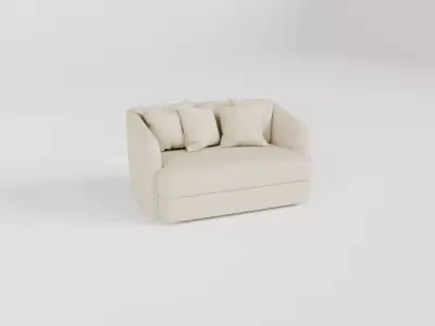 Single Sofa Free low-poly 3D model