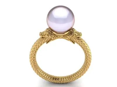 snake ring with perora for 3d printing 3D print model