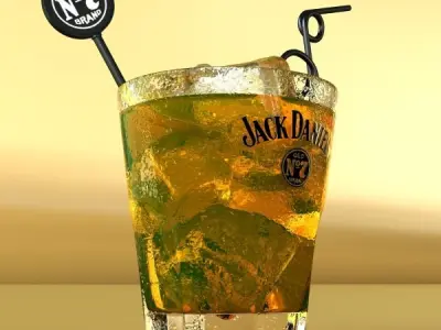 Jack Daniels Whiskey Glass 3D model