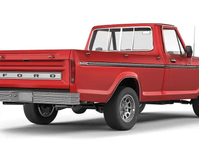 Pickup truck F-100 1976 3D model
