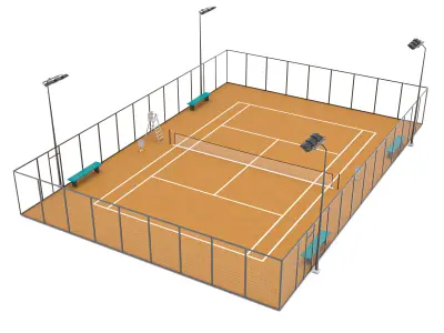 Tennis Court 4 3D model