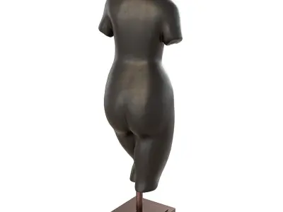 Sculpture of a female torso 3D model