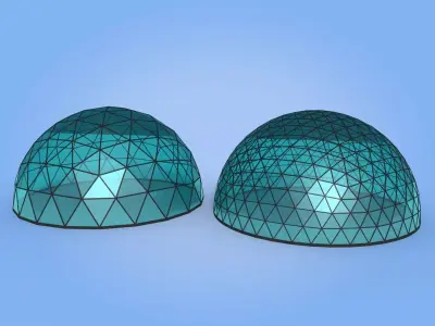 Geodesic Dome Low-poly 3D model