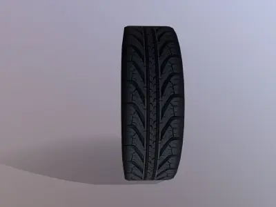 Truck Tyre Low-poly 3D model get