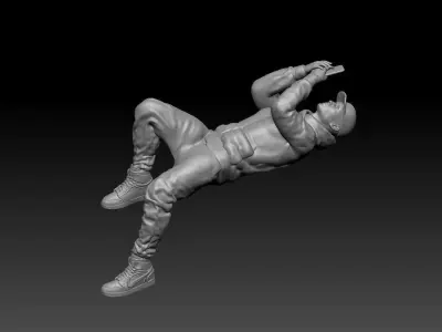 man sleep in car  3D print model