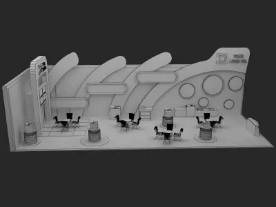 Booth Exhibition Stand a465c 3D model
