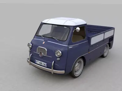 FIAT 600 MULTIPLA CORIASCO PICKUP 1956 3D model
