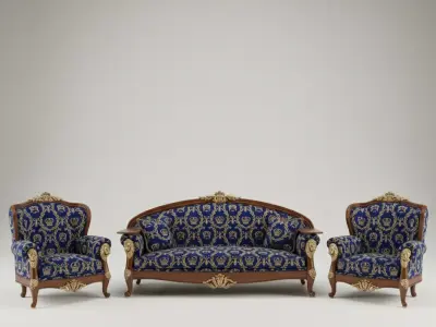 Royal sofa 3D print model