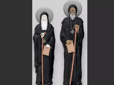 St  Moses the Black and St  Esizoros 3D print model