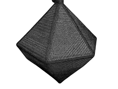 Shiny Metallic Geometric Ornament Pendant Low-poly 3D model