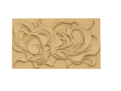 modern panel wall decor set wall relief mural CNC 93 3D model