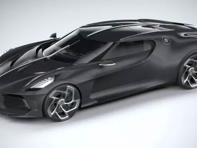 Bugatti La Voiture Noire 2019 CoronaRender 3D model