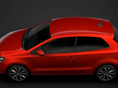 Volkswagen Polo TDI 3d Typ6C 2017 3D model