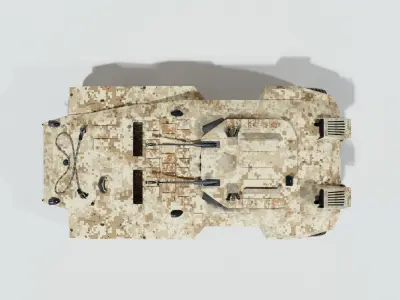 Armored  army car 3D model