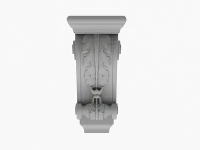 Scroll Corbel 64 - 3D Printable  3D model